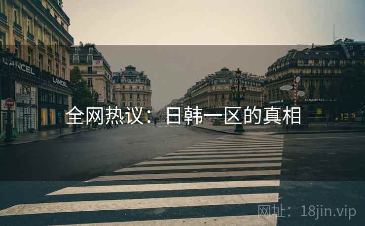 全网热议：日韩一区的真相