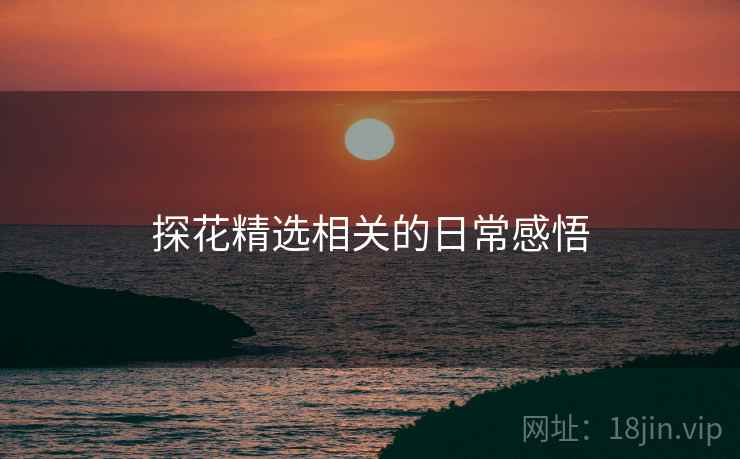 探花精选相关的日常感悟