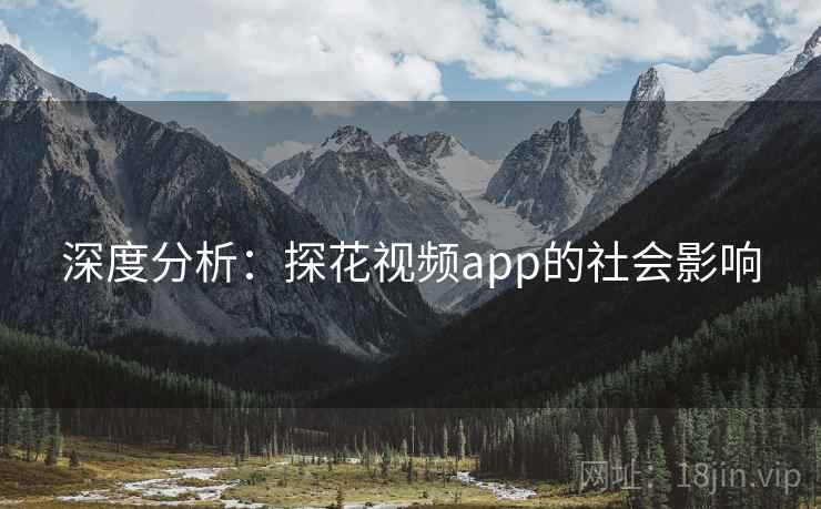 深度分析：探花视频app的社会影响
