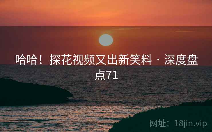 哈哈！探花视频又出新笑料 · 深度盘点71