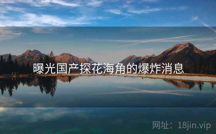 曝光国产探花海角的爆炸消息