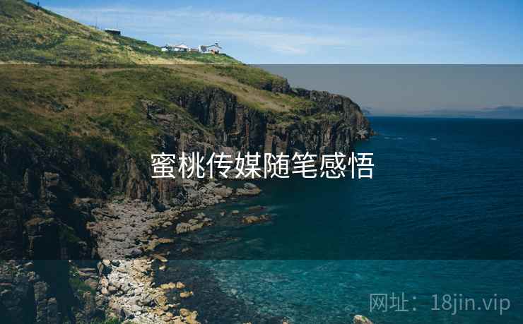 蜜桃传媒随笔感悟